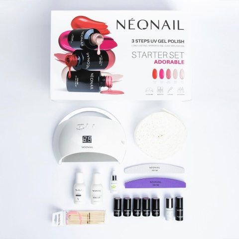 NeoNail Adorable Adorable Hybrid Set: 7 Lacke + LED-Lampe 21W/48