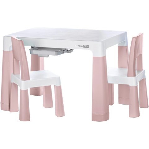 Set Tavolo con 2 Sedie FreeON Neo Rosa
