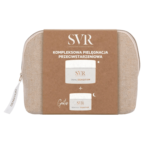 SVR Densitium Creme Reno Set, Anti-Ageing-Creme, 50 ml + Nachtlotion, 15 ml + Kosmetiktasche als Geschenk