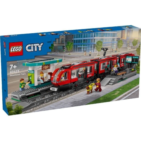 Bahnhof und Straßenbahn im Stadtzentrum, ab 7 Jahren, 60423, Lego
