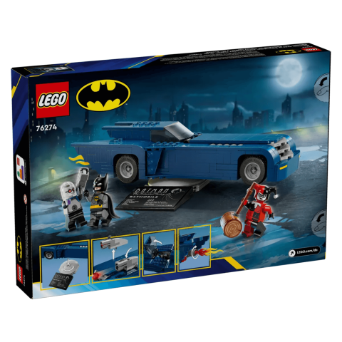 Batman und sein Batmobil gegen Harley Quinn und Mr. Freeze, ab 8 Jahren, 76274, Lego Super Heroes
