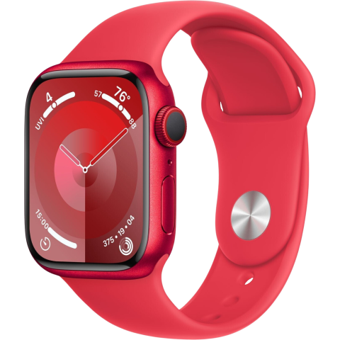 Watch 9 LTE Alu 41mm Sportarmband rot S/M MRY63