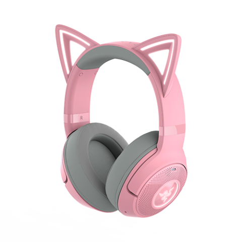 Razer Kraken Kitty V2 BT - Quartz Edition - Wireless Bluetooth RGB Headset with Kitty Ears
