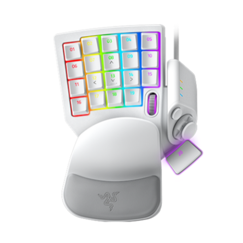 Razer Tartarus Pro Keypad: Analog-Optical Key Switches - 32 Programmable Keys - Customizable RGB Lighting - Key Press Pressure Sensitivity - White