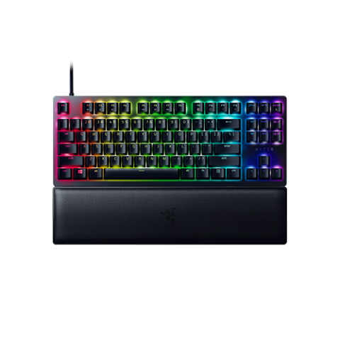 Razer Huntsman V2 Tenkeyless - Optical Gaming Keyboard - Doubleshot PBT Keycaps - Sound Dampening Foam - Clicky Purple Switch - French Layout