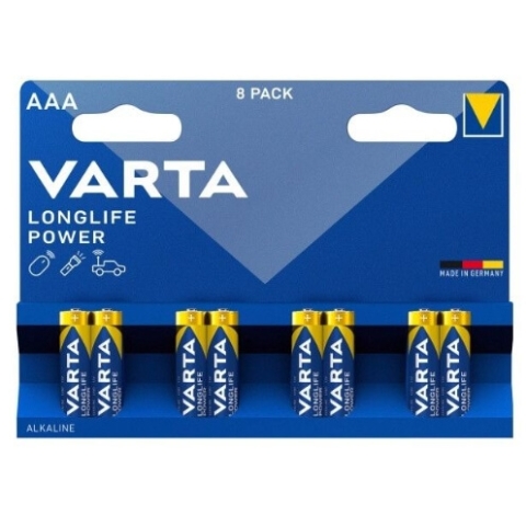 Varta, Longlife Power Micro AAA Batterie, 8 Stück