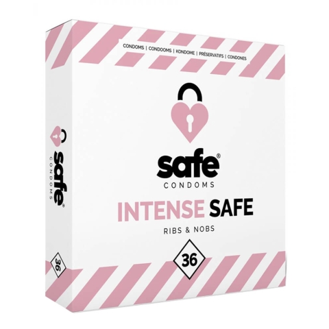 Safe Intense Safe Ribs & Nobs Condoms 36 pcs   36 stk.
