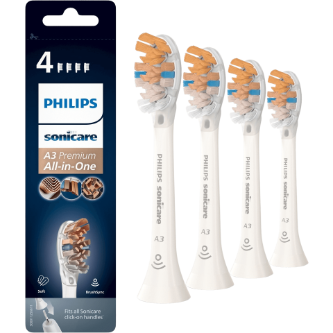 Philips Sonicare Premium All-in-One HX9094/10 Ersatzköpfe, weiß 4 Stück