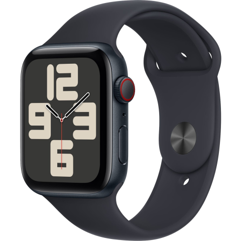 Watch SE 2024 LTE Alu 44 Sportarmband Mitternacht M/L MXGM3