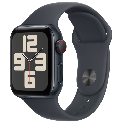 Watch SE 2024 LTE Alu 40 Sportarmband Mitternacht S/M MXGC3