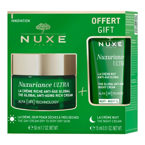Nuxe Nuxuriance Ultra Set, reichhaltige Tagescreme 50ml + Nachtcreme 15ml