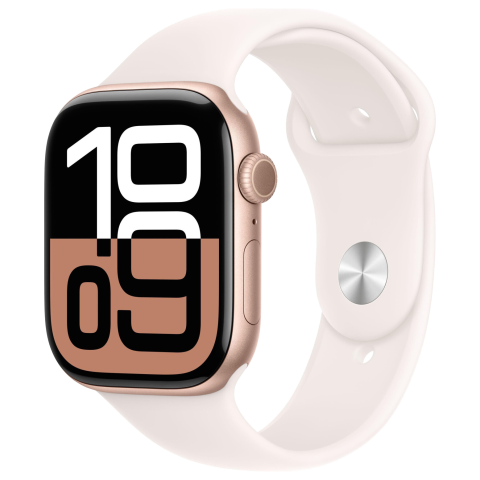 Watch 10 GPS Alu 46mm Sportarmband Blassrosa M/L MWWU3