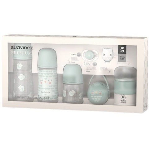 Suavinex Bonhomia Premium Neugeborenen-Set - grün 7 Stück