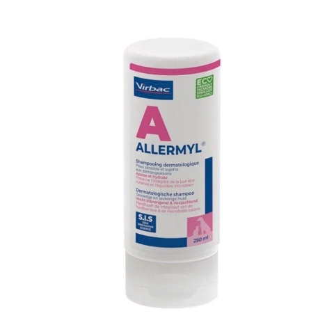 Virbac Allermyl Dermatologisches Shampoo für Hund und Katze Gereizte und empfindliche Haut 250 ml