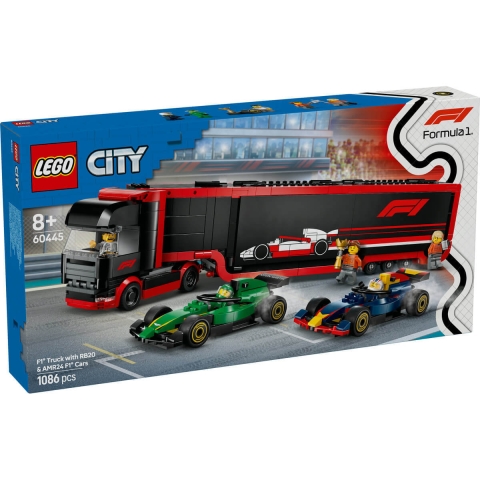 F1-Lastwagen mit F1-Autos RB20 und AMR24 City, 60445, + 8 Jahre, Lego