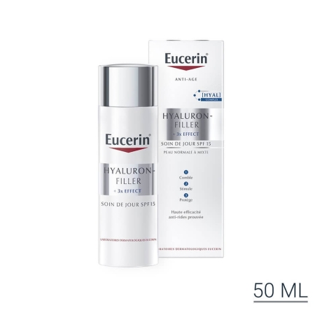 Eucerin Hyaluron-Filler + 3x Wirkung Normale bis Mischhaut Pflege SPF15 +3x Wirkung 50ml