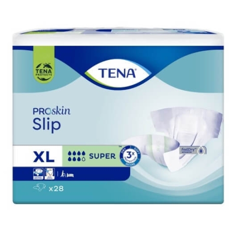 Windeln Tena Slip ProSkin super XL, 28 Stück - Lange Lebensdauer!