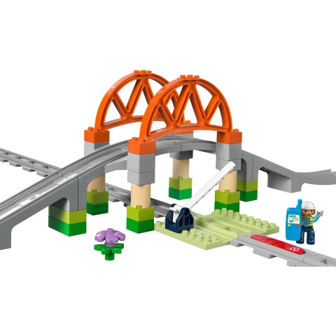 Eisenbahnbrücke und Schienen - Erweiterungsset