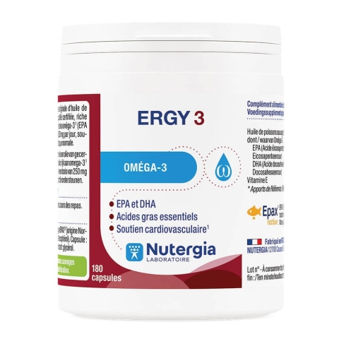 Nutergia Ergy 3 Omega 3 180 Kapseln