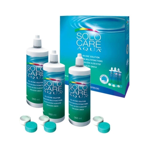 Menicon Solocare Aqua Multifunktionslösung für weiche Linsen 3x360ml