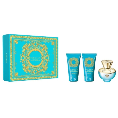 Versace Dylan Turquoise Pour Femme Set Eau de Toilette 50 ml + Duschgel 50 ml + Körpergel 50 ml