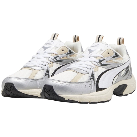 Puma Milenio Tech Sneakers Schuhe | Warm White/Silver | Größe: 40.5