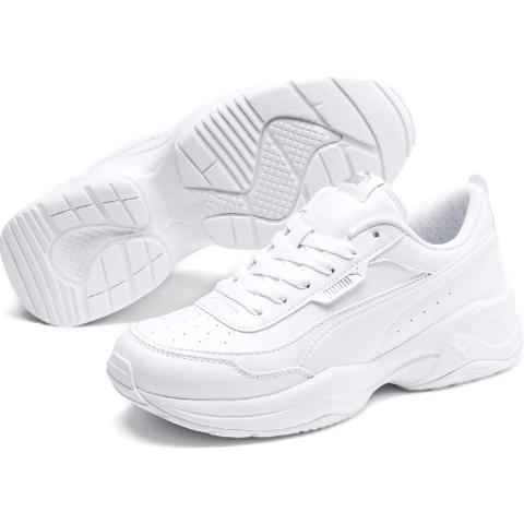 Puma Cilia Mode Sneakers Damen Schuhe | Mit Plain | White/Silver | Größe: 36