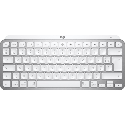 MX Keys Mini for Mac Minimalistische kabellose Tastatur mit Tastenbeleuchtung - Hellgrau Français (Azerty)