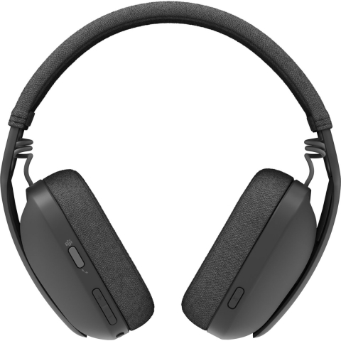 LOGITECH ZONE VIBE WIRELESS Over-the-Ear-Kopfhörer mit Bluetooth und USB-Empfänger — zertifiziert für Business und perfekt für hybrides Arbeiten - Grafit Zone Vibe Wireless (UC-Version)
