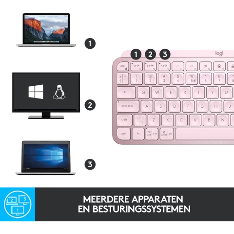 MX Keys Mini Minimalistische kabellose Tastatur mit Tastenbeleuchtung - Rosa Schweiz / Schweizer (Qwertz) Two Year Extended Warranty