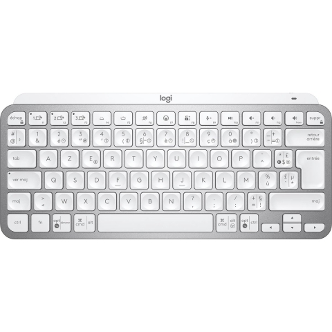 MX Keys Mini Minimalistische kabellose Tastatur mit Tastenbeleuchtung - Hellgrau Français (Azerty) Two Year Extended Warranty