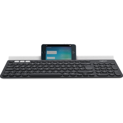K780 MULTI-DEVICE– KABELLOSE TASTATUR Eine Tastatur. Voll ausgestattet. Für Computer, Smartphone und Tablet. - Weiß Deutsch (Qwertz) Gemasert
