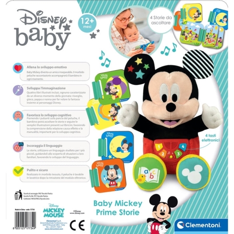 Plüsch Geschichtenerzähler Clementoni Disney Baby Mickey Erste Geschichten