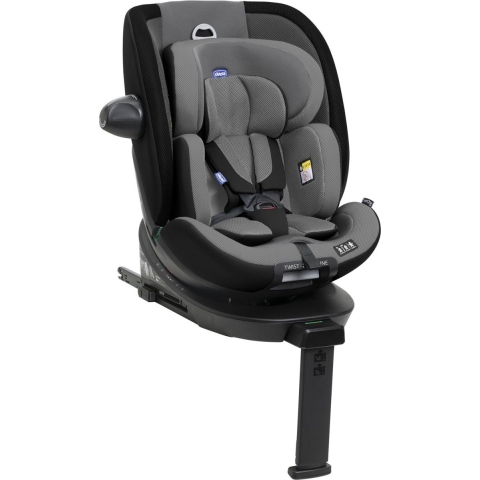Chicco Seggiolino Auto isofix EverOne i-Size Ruotabile 360 (40-150 cm) Grey Black con Dispositivo Anti Abbandono Easy Tech incluso