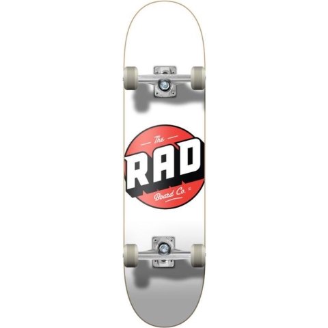 RAD Logo Progressive Skateboard - White - White / 8"- Scootworld.de