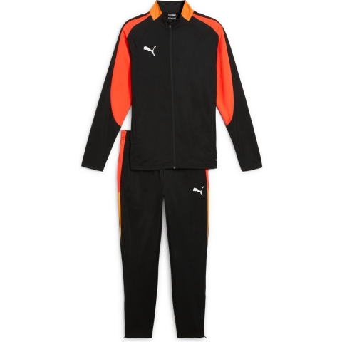 Puma individualLIGA Trainingsanzug Herren | Mit Plain | Black/Heat Fire | Größe: XL