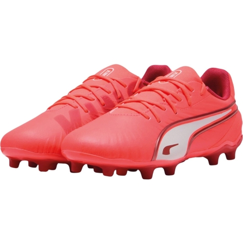 Puma KING MATCH FG/AG Fußballschuhe Teenager Für Für Kinder | Glowing Red/White/Red Fire | Größe: 38