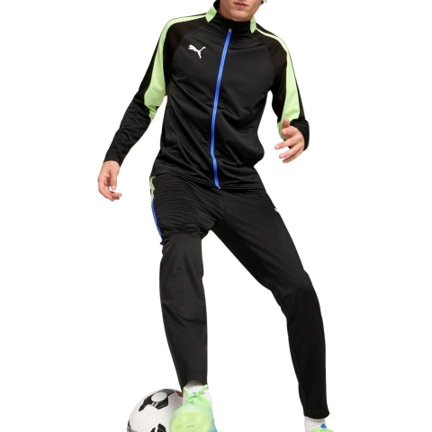 Puma individualLIGA Trainingsanzug Herren | Mit Plain | Black/Fizzy Apple | Größe: L