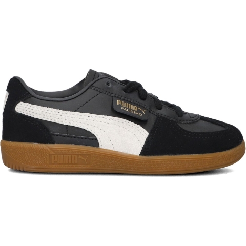 Puma Palermo Leather Sneakers Kinder Schuhe | Mit Plain | Black/Feather Gray/Gum | Größe: 32