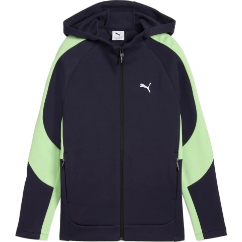 Puma EVOSTRIPE Hoodie mit durchgehendem Reißverschluss Teenager Für Herren Für Damen Für Kinder | Mit Plain | New Navy | Größe: 13-14Y