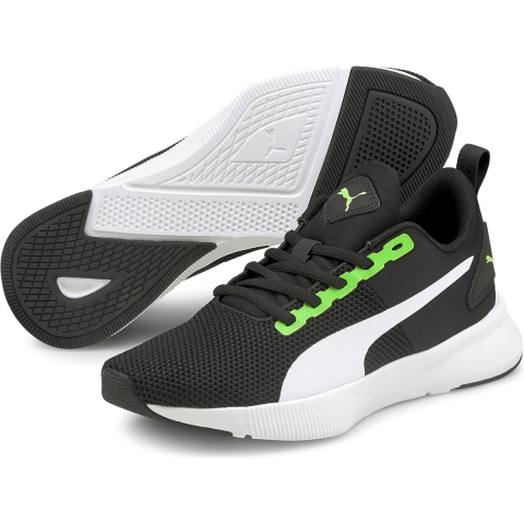 Puma Flyer Runner Sneakers Teenager Schuhe Für Für Kinder | Mit Plain | Green Flash/White/Black | Größe: 38.5