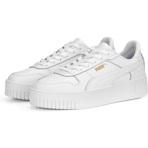 Puma Carina Street Sneakers Damen Schuhe | Mit Plain | White/Gold | Größe: 38