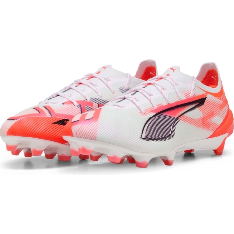 Puma ULTRA 5 ULTIMATE FG Fußballschuhe | White/Black/Glowing Red | Größe: 40.5