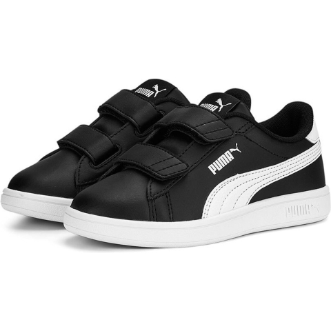Puma Smash 3.0 Leather Sneakers für Kinder Schuhe | Black/White | Größe: 35