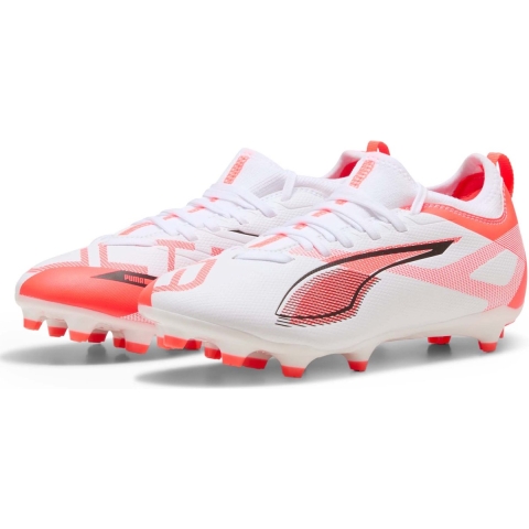Puma ULTRA 5 MATCH FG/AG Fußballschuhe Teenager Für Für Kinder | White/Black/Glowing Red | Größe: 32.5