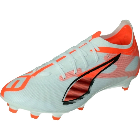 Puma ULTRA 5 MATCH FG/AG Fußballschuhe | White/Black/Glowing Red | Größe: 40.5