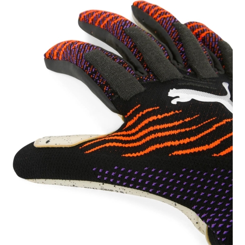 Puma FUTURE Ultimate NC Fußball Torwarthandschuhe | Mit Other Pattern | Black/Glowing Red/Purple Glimmer | Größe: 9.5