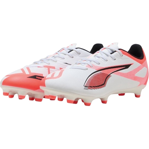 Puma ULTRA 5 PLAY FG/AG Fußballschuhe | White/Black/Glowing Red | Größe: 42