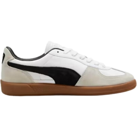 Puma Palermo Leather Sneakers Unisex Schuhe | Mit Plain | White/Vapor Gray/Gum | Größe: 47