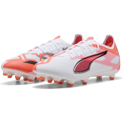 Puma ULTRA 5 MATCH FG/AG Fußballschuhe | White/Black/Glowing Red | Größe: 42.5